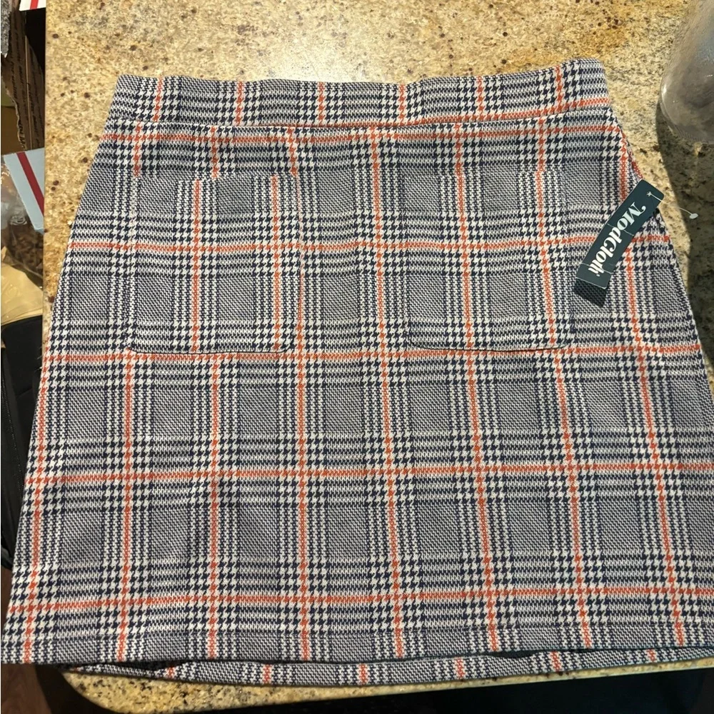 Modcloth Women's Plaid Mini Skirt NWT - Picture 3 of 9